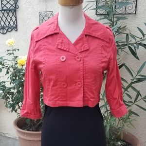 Material Girl Crop Ruffled Jacket